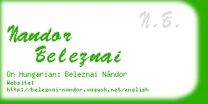 nandor beleznai business card
