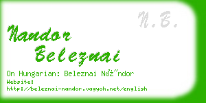nandor beleznai business card